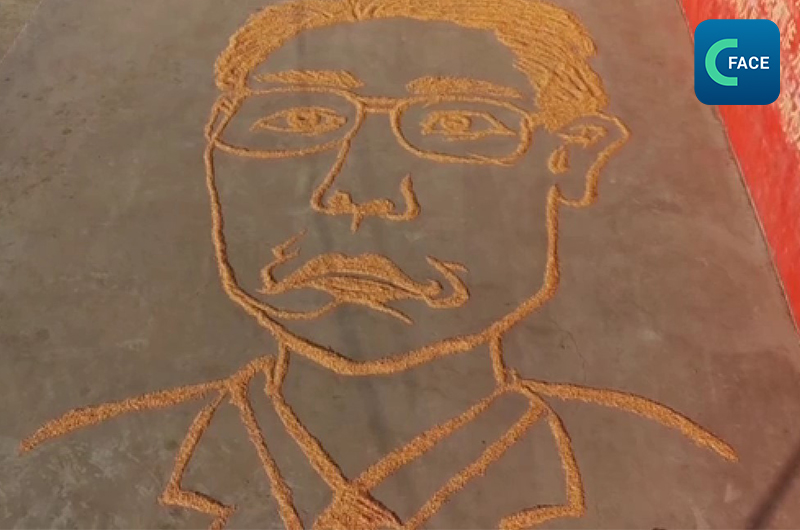 หนุ่มจีนจากเมืองซางชิวสร้างสรรค์ภาพเหมือนของนายแพทย์จง หนานซาน ด้วยเมล็ดข้าวโพดและถั่วแดง_fororder_20210125_6-2