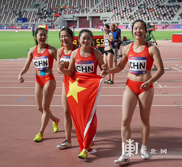 龙江玫瑰孔令微获多哈亚锦赛女子4×100米接力金牌