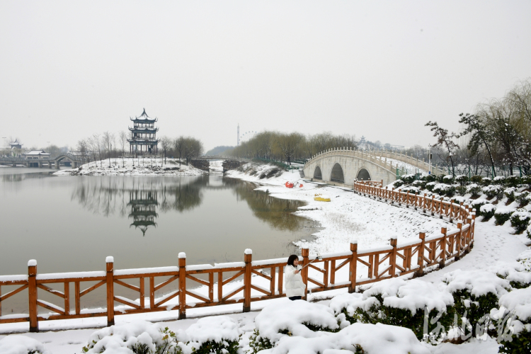 河北邯郸：喜降春雪