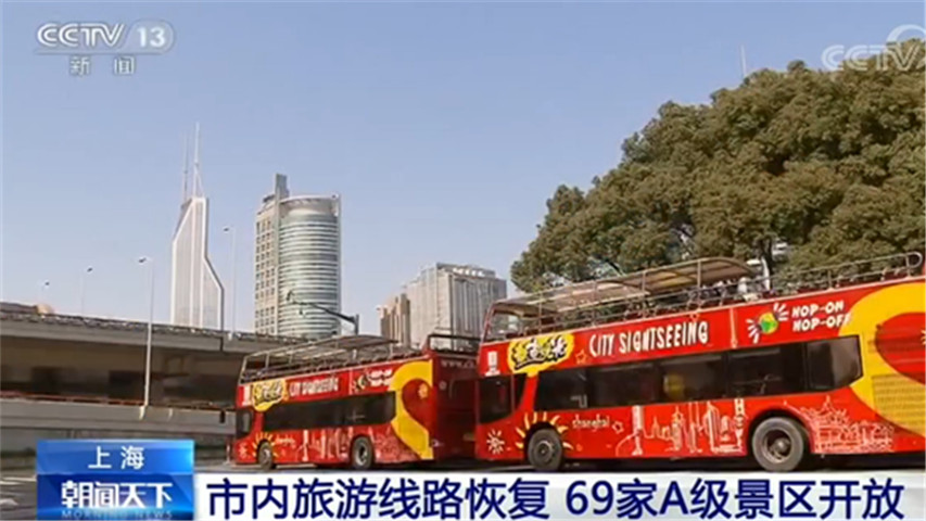 上海：市内旅游线路恢复 69家A级景区开放