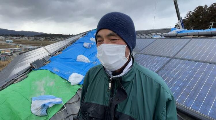 日本福岛近海7.3级强震后 新地町上千栋房屋受损