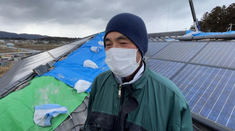 日本福岛近海7.3级强震后 新地町上千栋房屋受损
