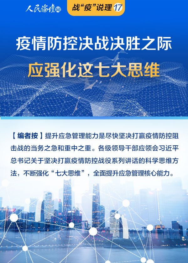 「人民网」【战“疫”说理】图解：疫情防控决战决胜之际，应强化这七大思维