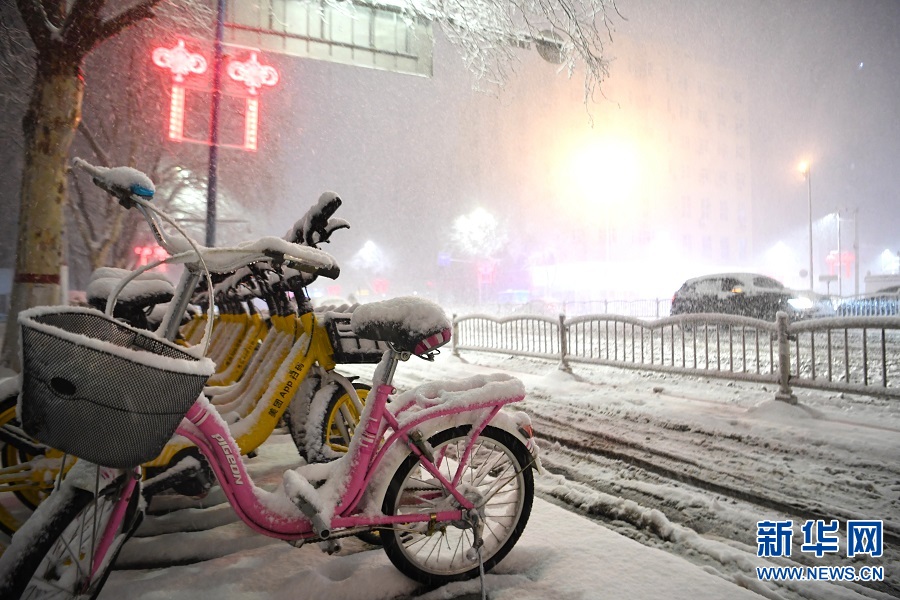 郑州迎2021年首场大雪