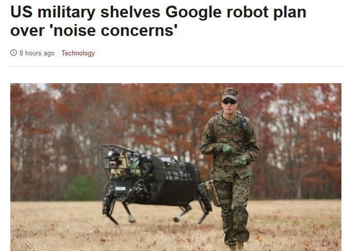 美军嫌“谷歌机器狗”声音太大不派其上战场