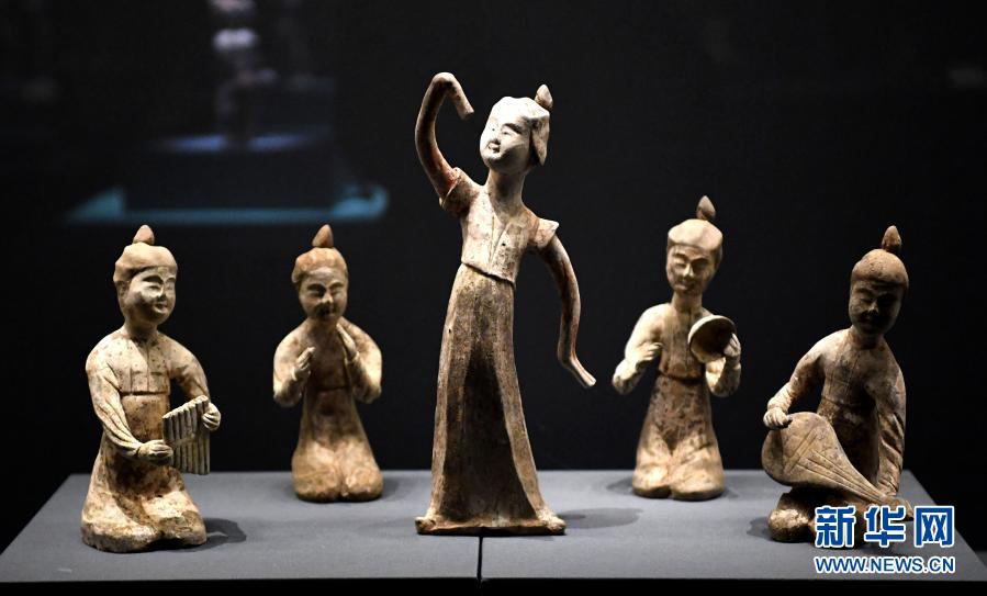 百余件汉唐乐舞文物在郑州展出 见证中西文化交流