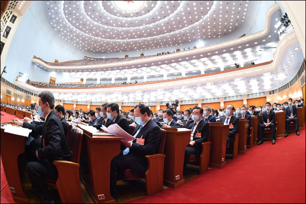 การประชุมสภาผู้แทนประชาชนแห่งชาติจีนชุดที่ 13 ครั้งที่ 4 จัดการประชุมใหญ่ครั้งที่สอง_fororder_20210309rd1