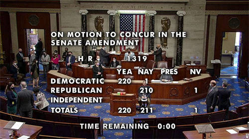 مجلس نمایندگان ایالات متحده طرح نجات اقتصادی 1.9 تریلیون دلاری را تصویب کرد مجلس نمایندگان ایالات متحده طرح نجات اقتصادی 1.9 تریلیون دلاری را تصویب کرد_fororder_tp