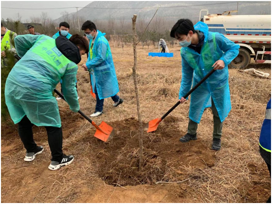 中国·青春行动——中建八局二公司北京公司开展植树节主题团日活动