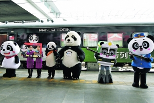 (中首)升级版“熊猫专列”驶入贵州