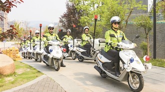 古田县公安局交警大队首支女子骑行队正式成立