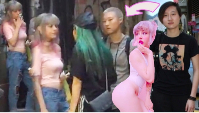 叛逆十足！成龙女儿剃板寸染奶奶灰 与女友街边抽烟