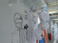 雷神山辽宁医疗队员画作加入沈阳市“抗疫情 宅生活”网上创意大赛