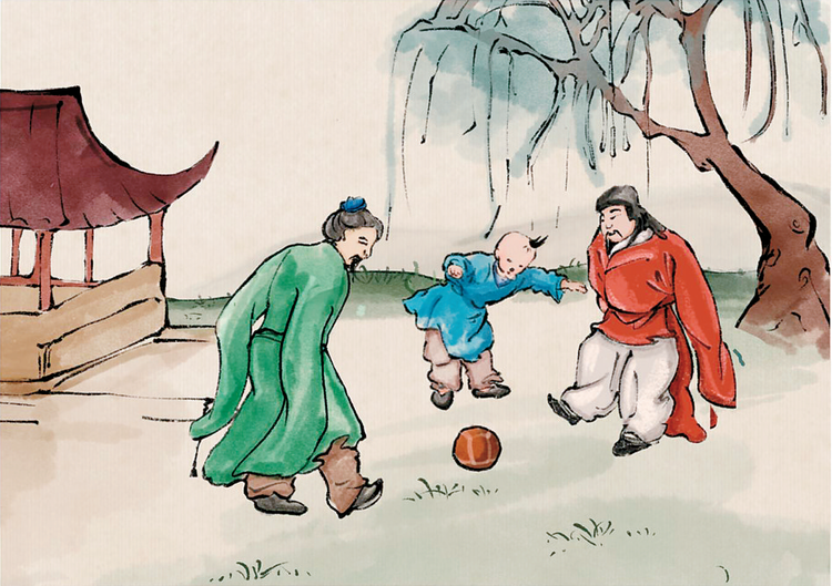 在中国古代,蹴鞠这种最早形式的足球,深受上至皇帝下至平民的喜爱.