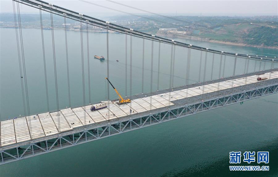 湖北宜昌：白洋长江公路大桥建设有序推进