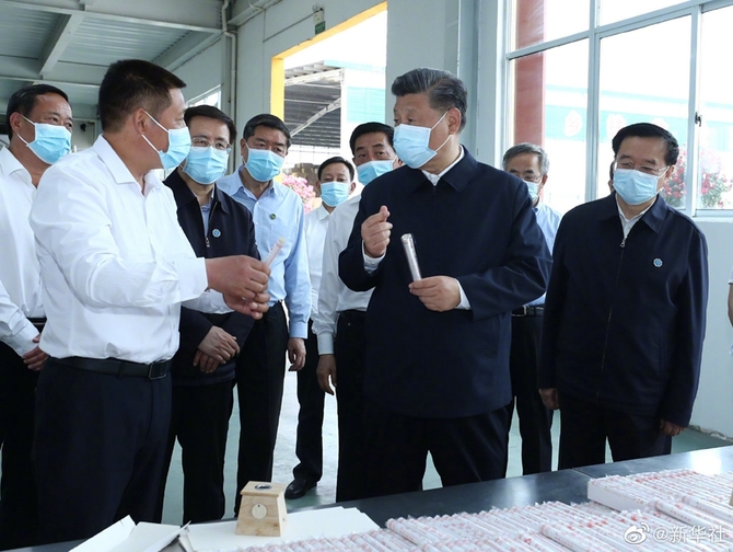 ທ່ານ​ສີ​ຈິ້ນຜິ​ງສຳ​ຫຼວດກວດກາ​ວຽກ​ງານ​ຢູ່​ນະຄອນ​ນານ​ຢາງ​ແຂວງ​ເຫີ​ນານ_fororder_1127438189_16208197287931n