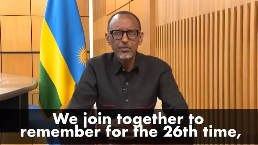 卢旺达总统卡加梅在纪念卢旺达大屠杀26周年纪念仪式上发表讲话