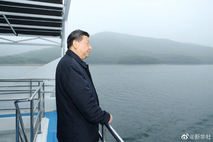 Xi Jinping Inspeksi Proyek Penyaluran Air dari Tiongkok Selatan ke Tiongkok Utara_fororder_习南水北调2021051403