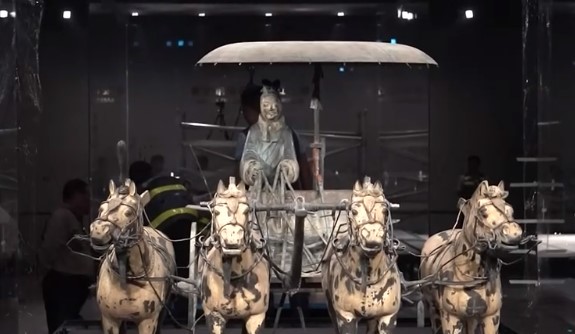 お引取可 中国美術 兵馬俑 秦始皇陵銅車馬 始皇帝 中国西安 古代
