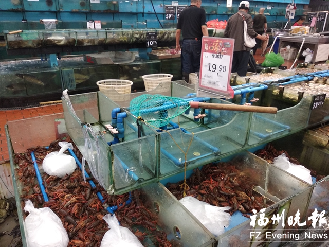 【福州】【移动版】【Chinanews带图】福州小龙虾批发价“跳水” 餐馆小龙虾为何没降价？