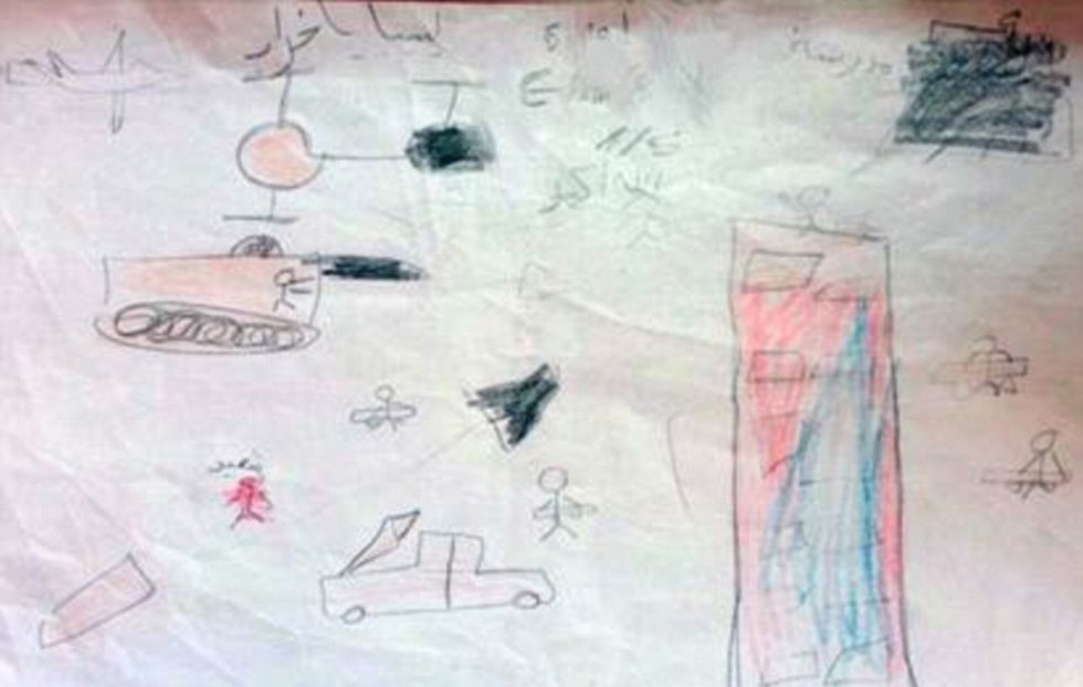 孩子眼中的战争:叙利亚儿童画作展现战火中的生活(组图)