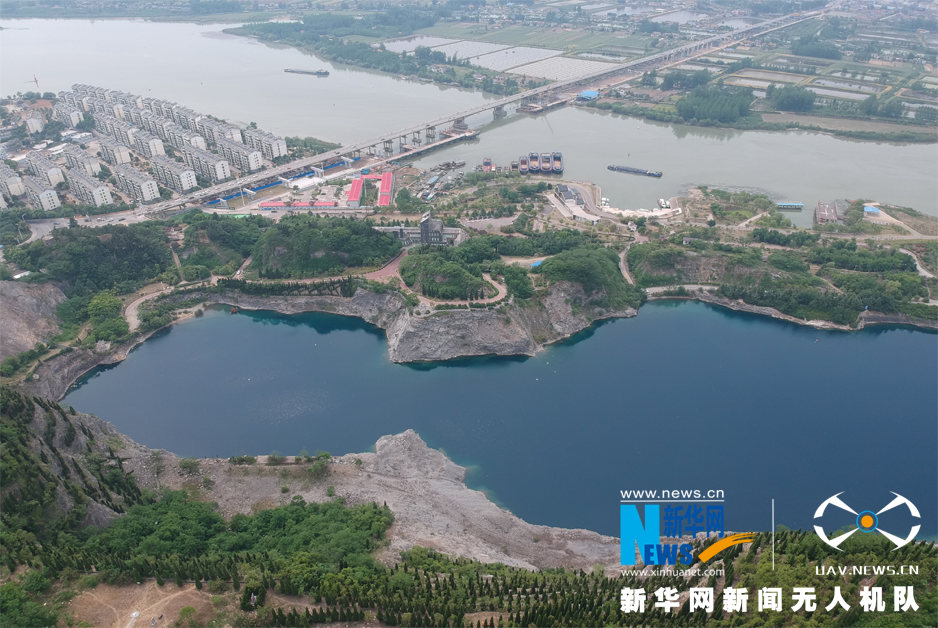 航拍盱眙 淮河之水孕育美丽新城