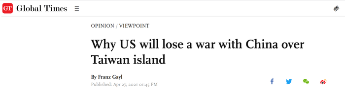 미국 언론: <글로벌타임즈>에 기고한 펜타콘의 한 직원 공직 잃을 수 있어 미국 언론: <글로벌타임즈>에 기고한 펜타콘의 한 직원 공직 잃을 수 있어_fororder_f21a2de6a9ab07ce2c693dc17aa61d13u1