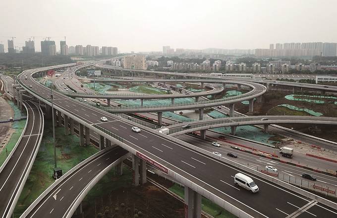 南京史上最大的城市立交即将全面通车