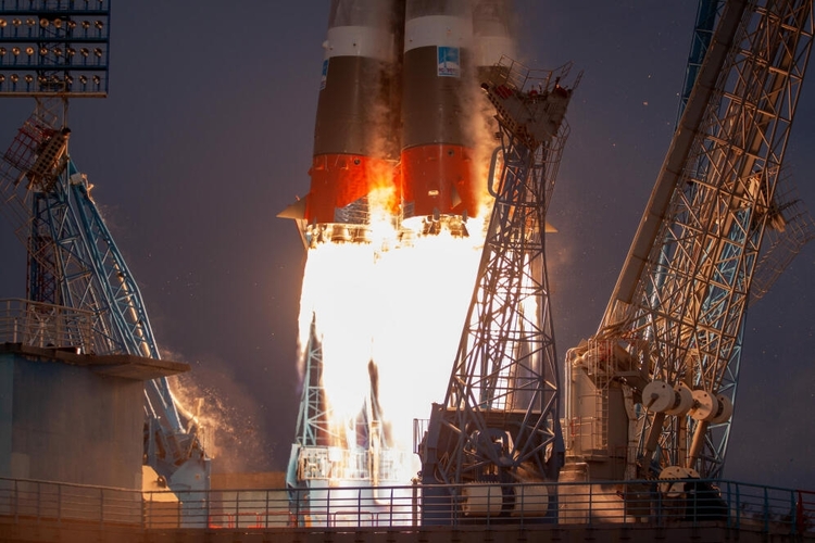 一枚“联盟-2.1b”号运载火箭成功从俄罗斯普列谢茨克航天发射场发射