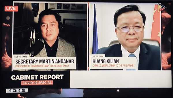 Chinese Ambassador Huang Xilian, ibinahagi ang susi sa tagumpay ng Tsina kontra sa COVID-19 sa programang Cabinet Report Chinese Ambassador Huang Xilian, ibinahagi ang susi sa tagumpay ng Tsina kontra sa COVID-19 sa programang Cabinet Report