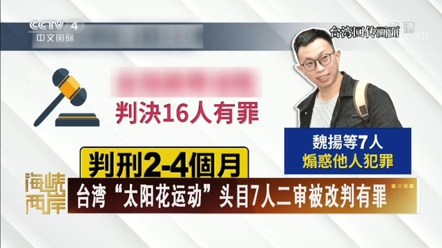 【海峡两岸】台湾“太阳花运动”头目7人二审被改判有罪_fororder_taiyanghua
