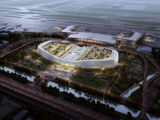 温州机场交通枢纽综合体主体结构完成 温州机场交通枢纽综合体主体结构完成
