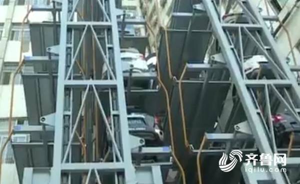 济南现7层立体车库 车辆乘电梯十几秒完成停放