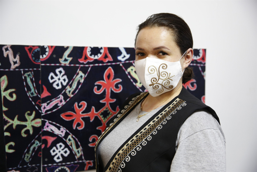 In Pics: Face Masks with Traditional Kyrgyzstan Patterns
