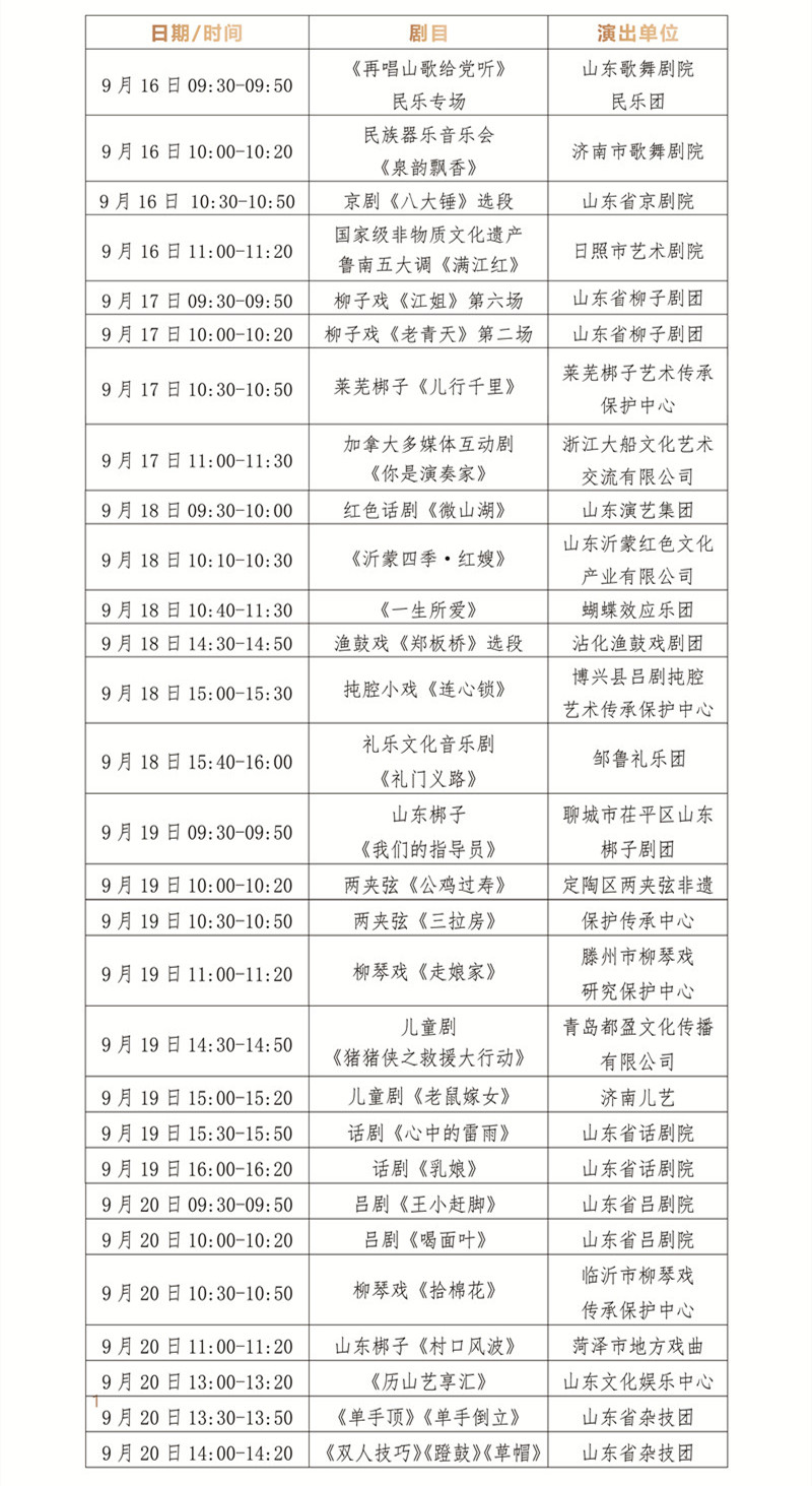 【原创】第二届中国(国际)文化和旅游博览会暨优秀舞台剧目展演采购会演出表出炉_fororder_b9a72501999a13a20e917b9a20a0450