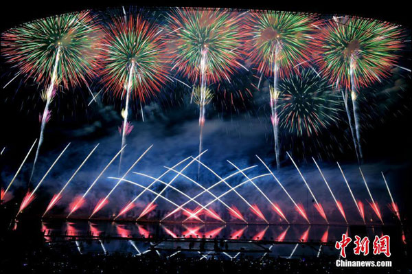 เปิดงานพลุไฟนานาชาติจีนที่เมืองหลิวหยาง