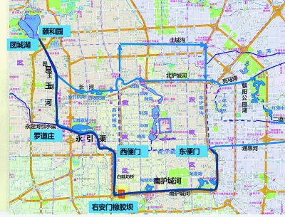 北京西南二环水系步道启动连通