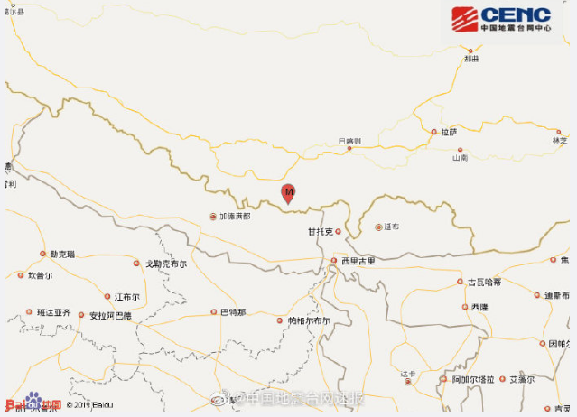 西藏日喀则市定日县发生3.6级地震 暂无人员伤亡