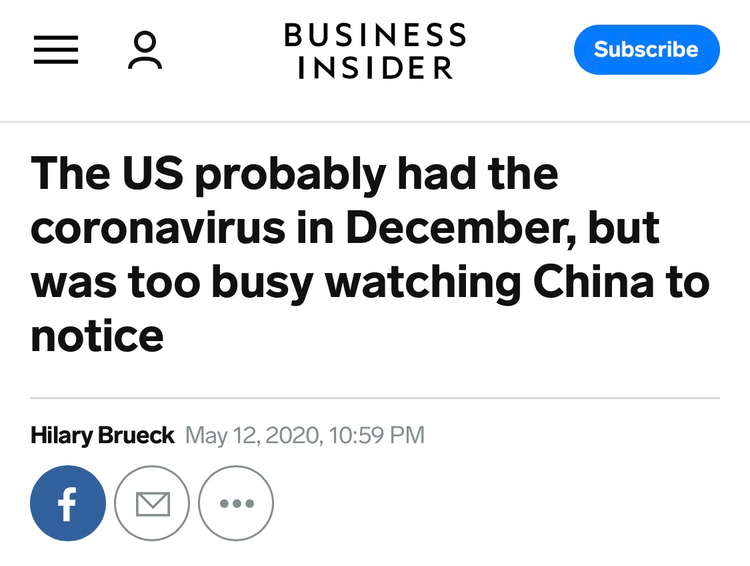 美媒爆料：美国或去年12月已有新冠病毒 因只关注中国而忽视了