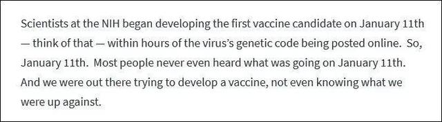 1月11日已开始研发疫苗！特朗普亲口承认了