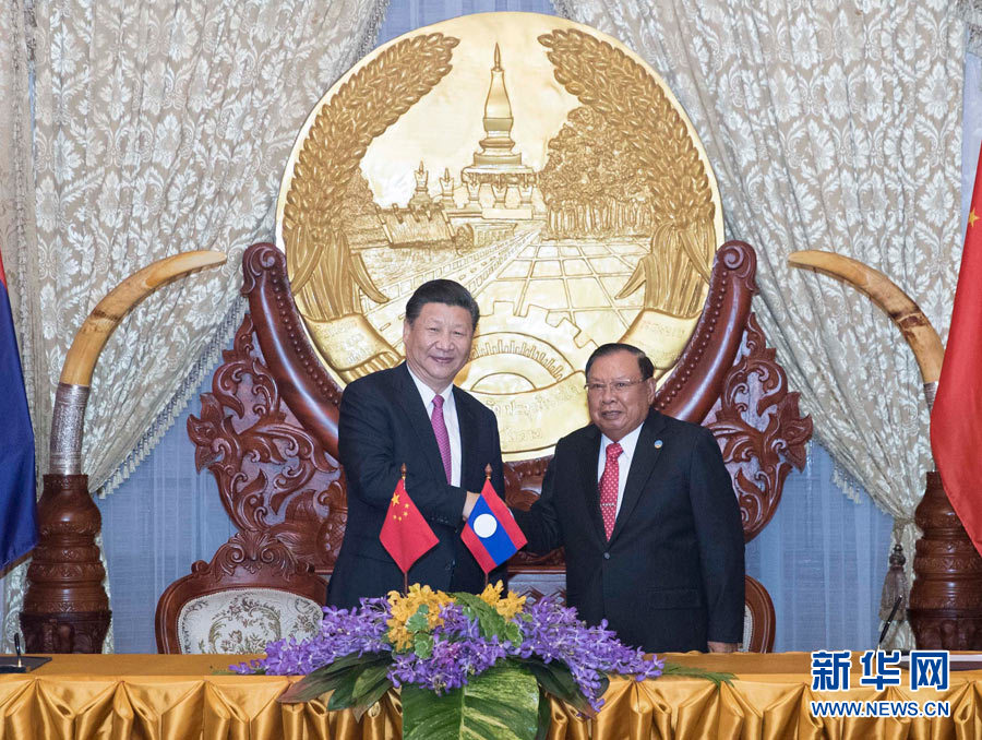 习近平同老挝人民革命党中央委员会总书记,国家主席本