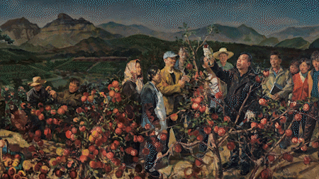 把荒山秃岭留给历史,把绿水青山留给未来 |《美术经典中的党史》邀您走近油画《太行山上的新愚公——李保国》……