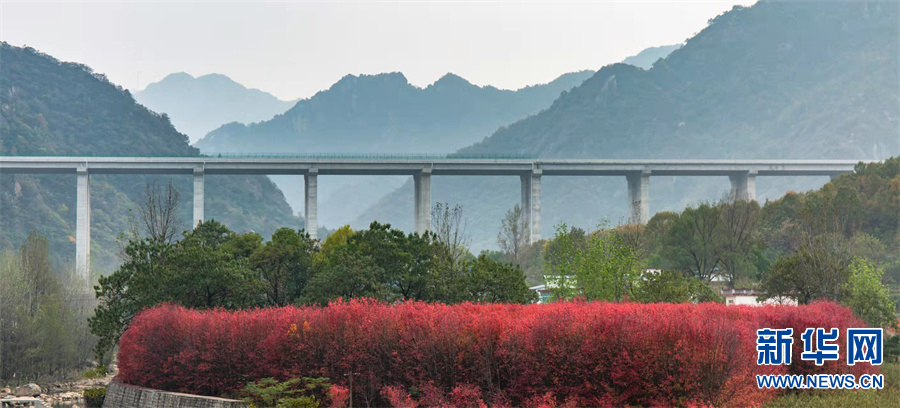 河南平顶山：公路弯弯山绚烂