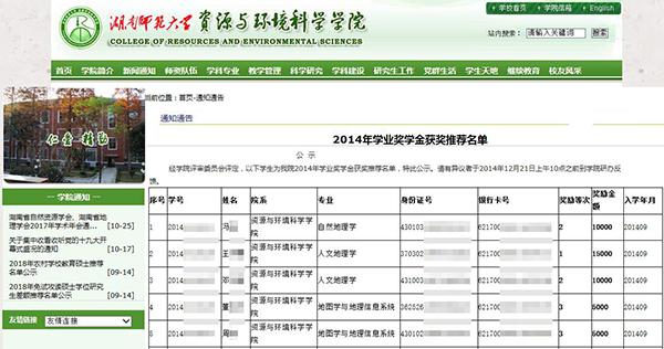 湘鄂多所高校官网大面积泄露学生隐私信息，校方：将吸取教训