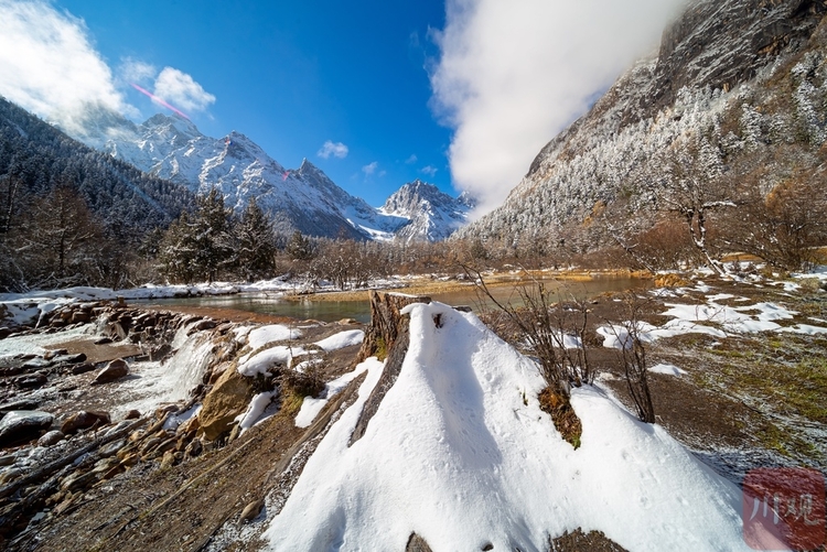 来看毕棚沟初冬雪景大片