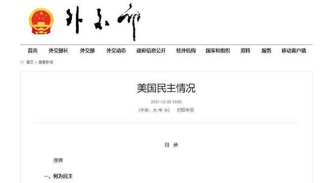 China Keluarkan Laporan "Keadaan Demokrasi di AS"_fororder_demokrasi