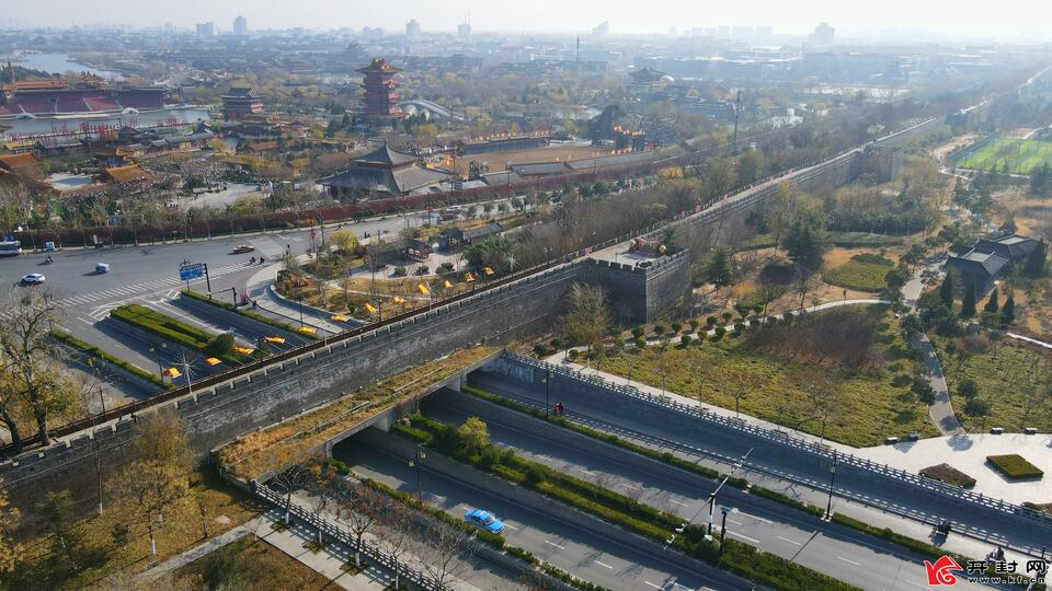 河南开封：冬日午后城墙