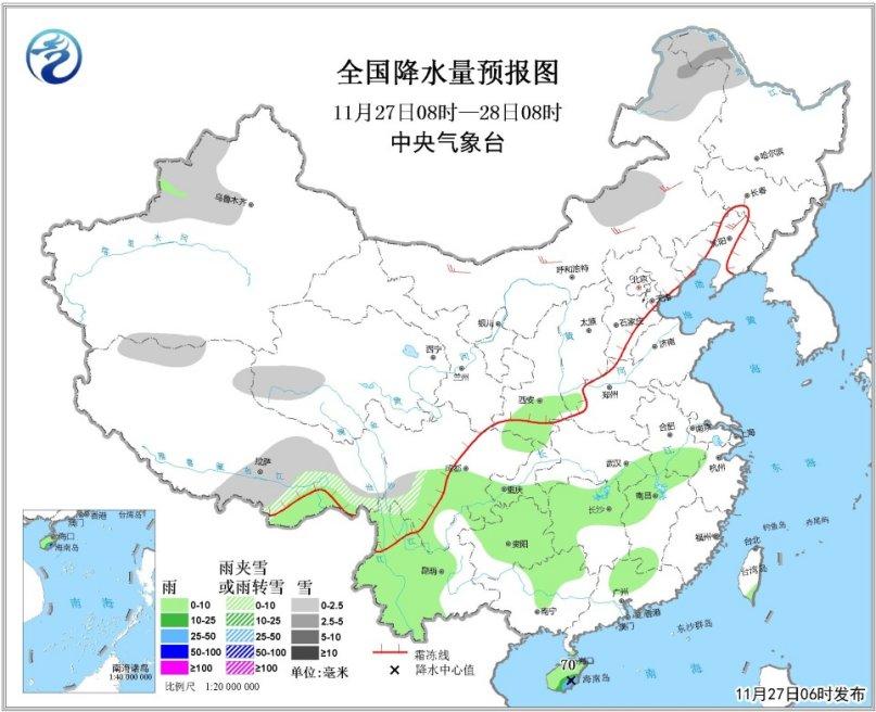 冷空气将影响中东部 内蒙古、东北局地降温超10度