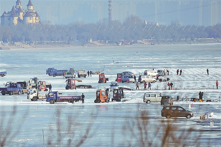 哈尔滨冰雪大世界取冰