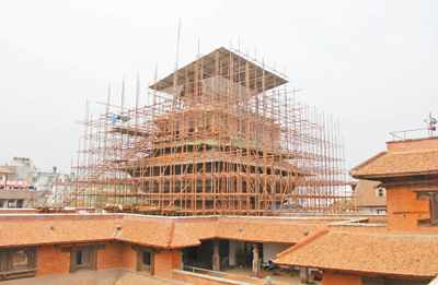 修复地震中受损的九层神庙是中国在尼泊尔首个大规模文物援外项目 “中国工匠的高超技艺让我们重获希望”